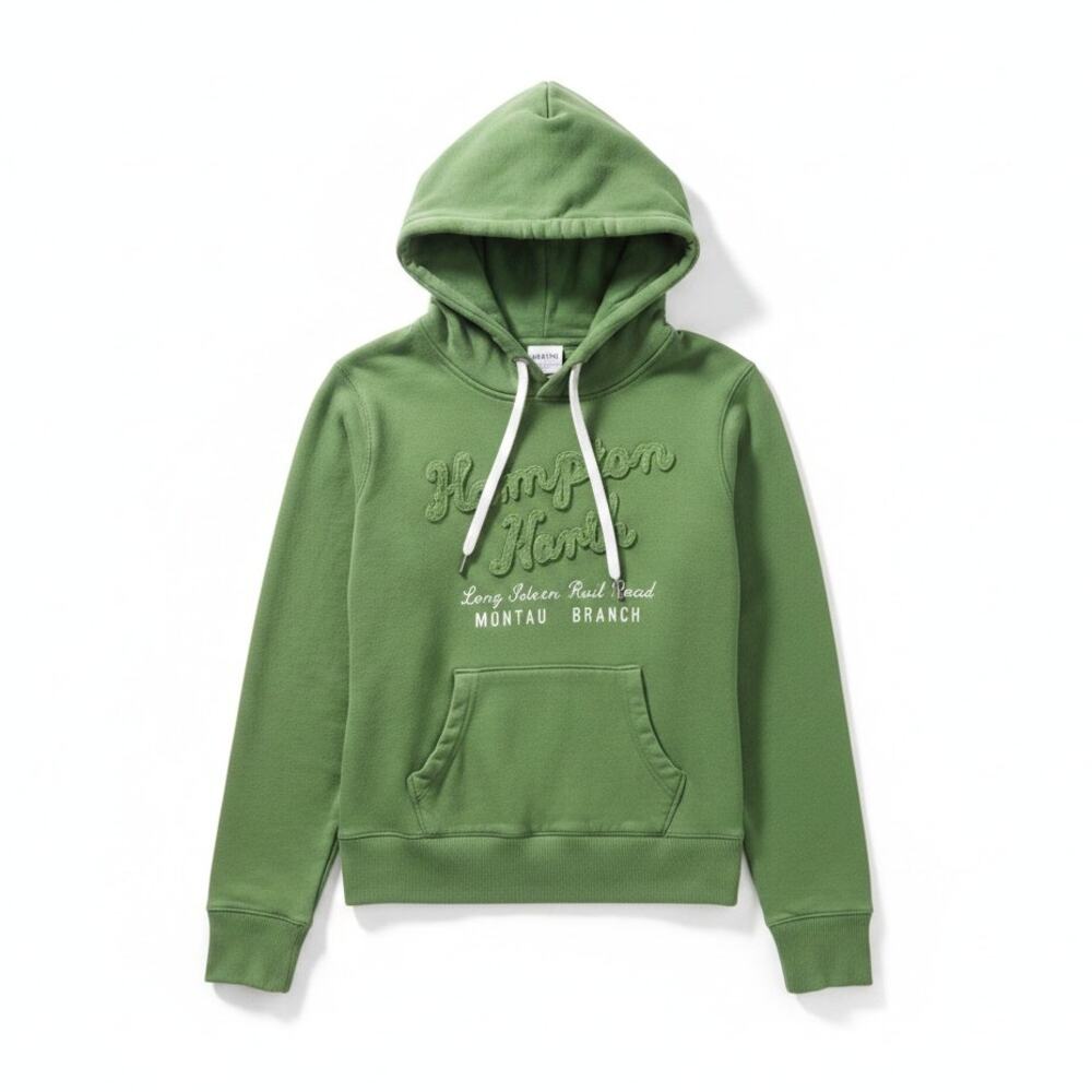 H&M LOGG Women Pullover Hoodie Sweatshirt Kelly Green XS Cozy Core Lounge Beach